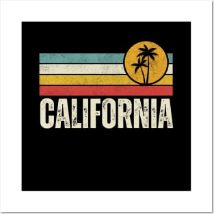 California Vintage 70s Retro Throwback Design Posters and Art